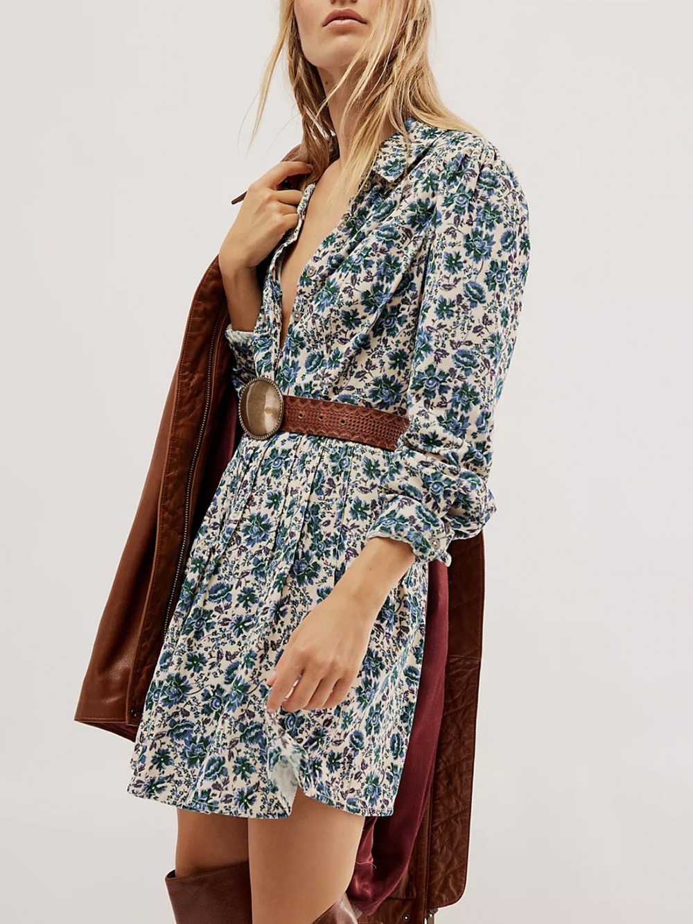 Free People Marvelous Mia Mini Dress size 2 corduroy ribbed fabric